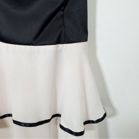 Jessica McClintock - Black and Light Pink Tiered Dress - Picture 4 of 12